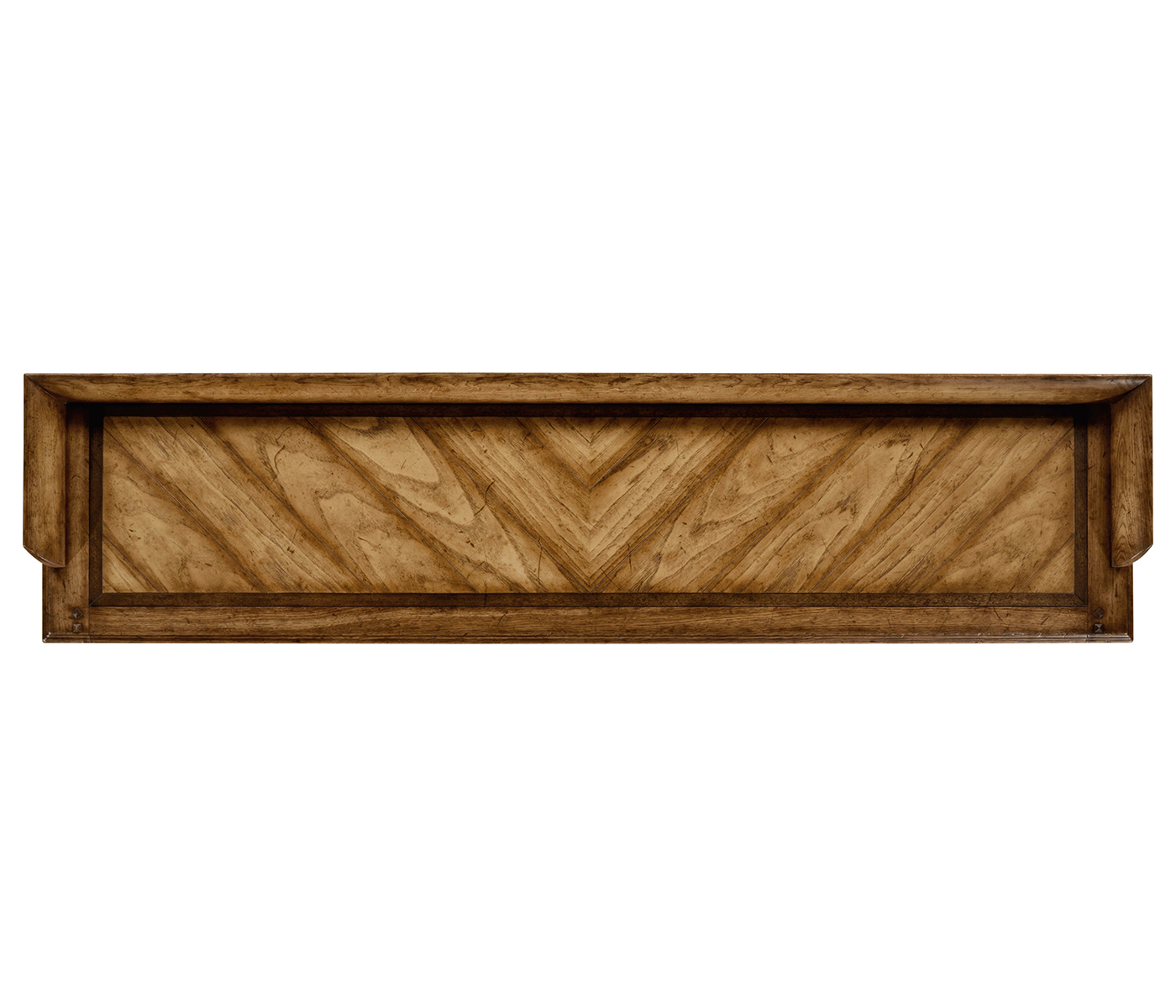 Narrow Rectangular Light Brown Chestnut Console Table