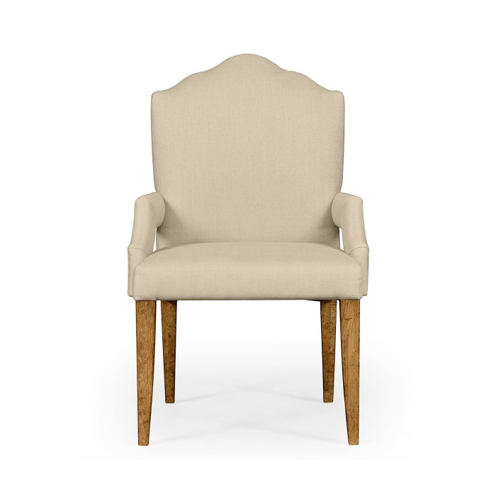 Casual High Back Chestnut Arm Chair