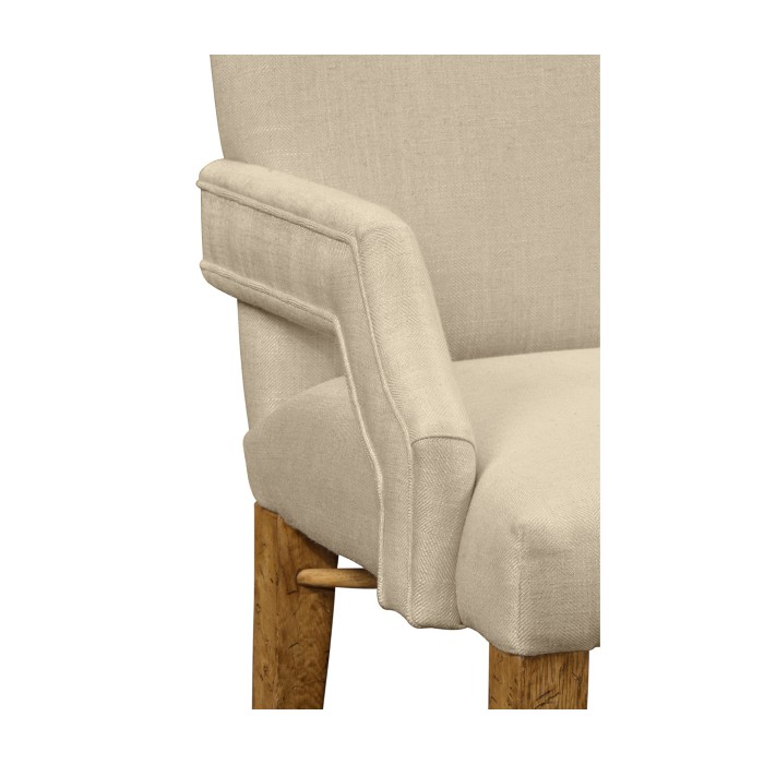 Casual High Back Chestnut Arm Chair