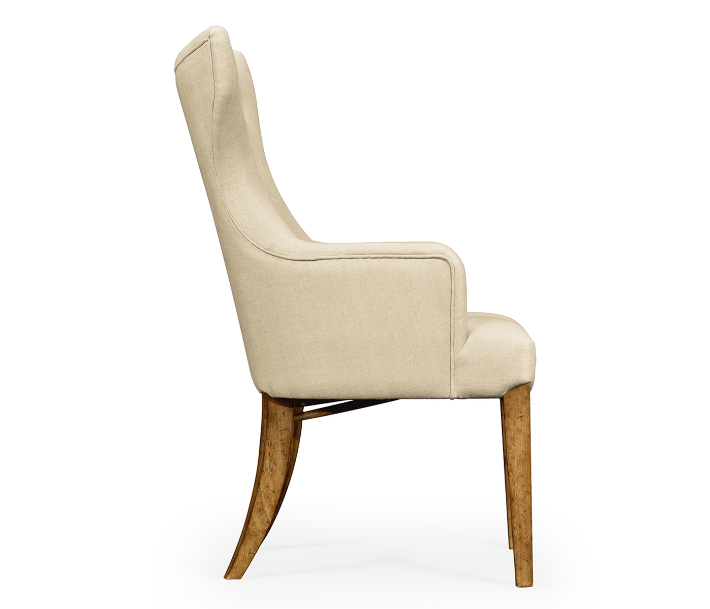 High Back Light Brown Chestnut Winged Arm Chair