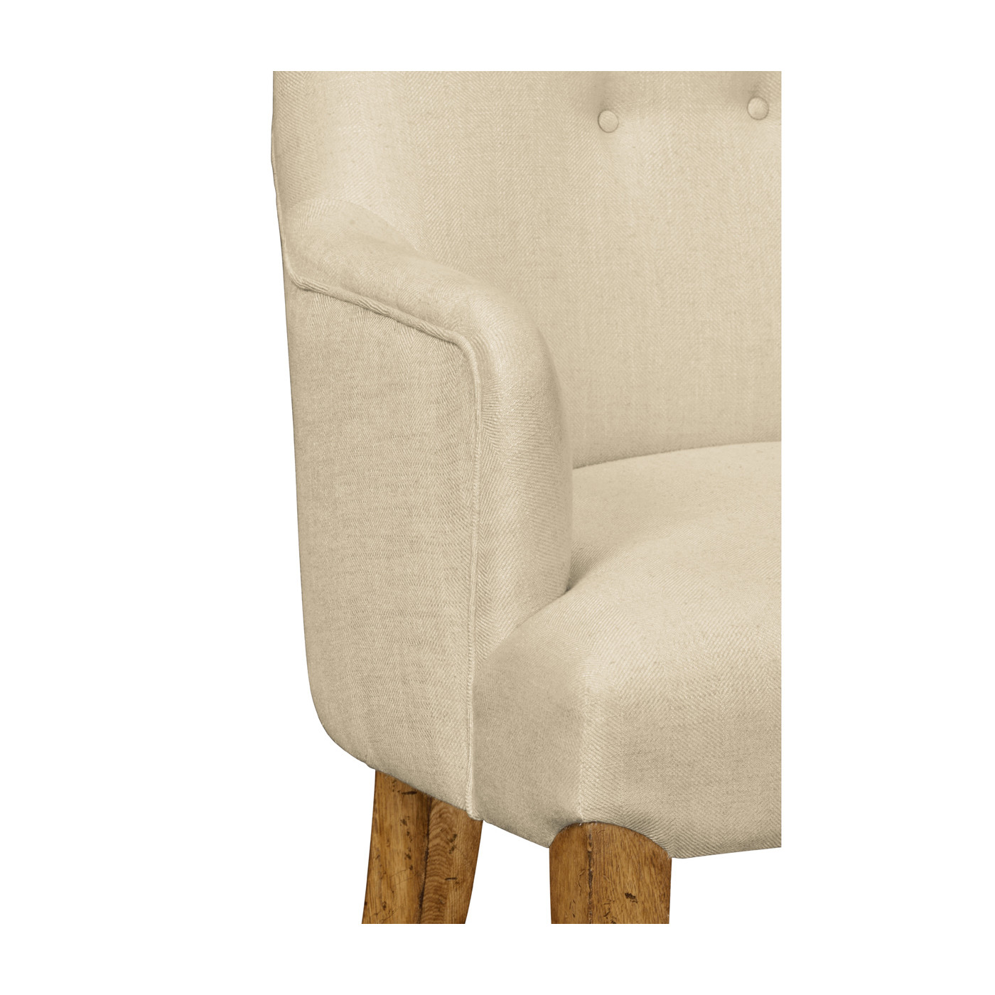 High Back Light Brown Chestnut Winged Arm Chair