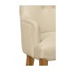 High Back Light Brown Chestnut Winged Arm Chair