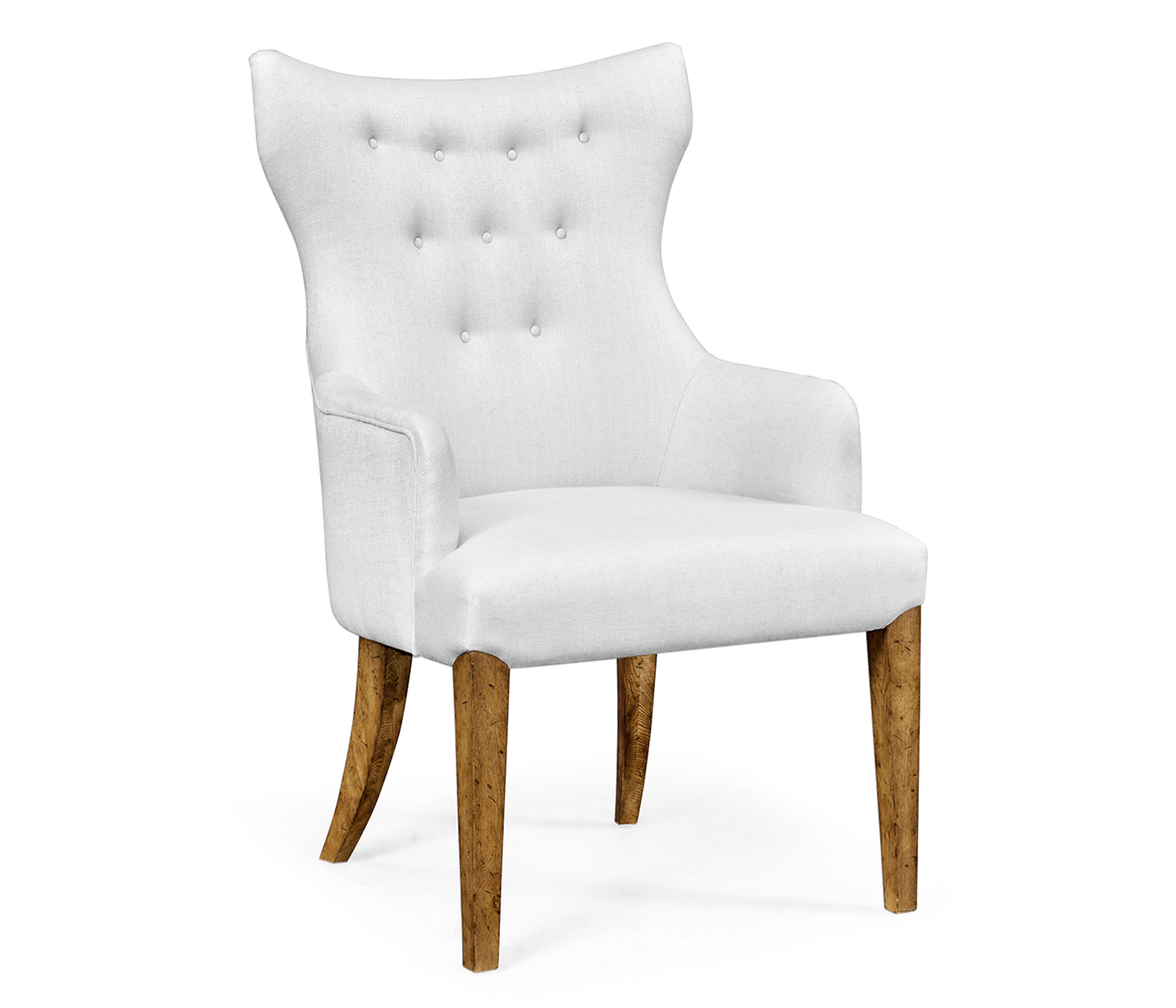 High Back Light Brown Chestnut Winged Arm Chair