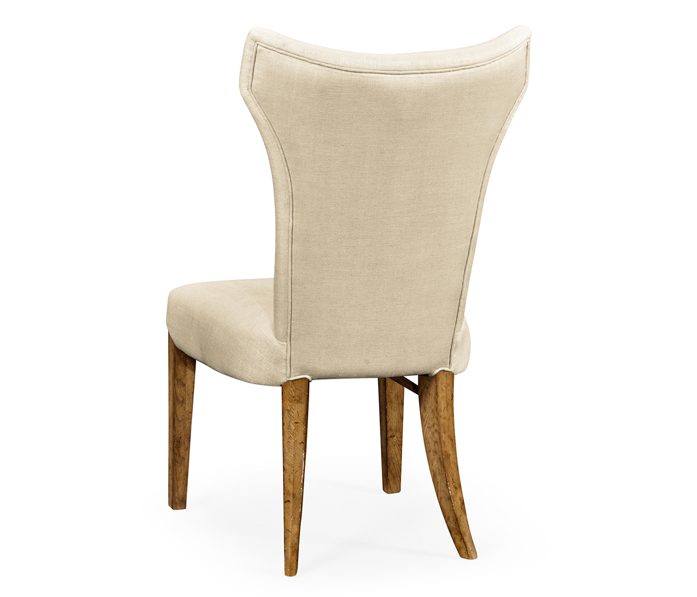 High Back Light Brown Chestnut Winged Side Chair