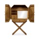 Geometric Light Brown Chestnut Drinks Cabinet