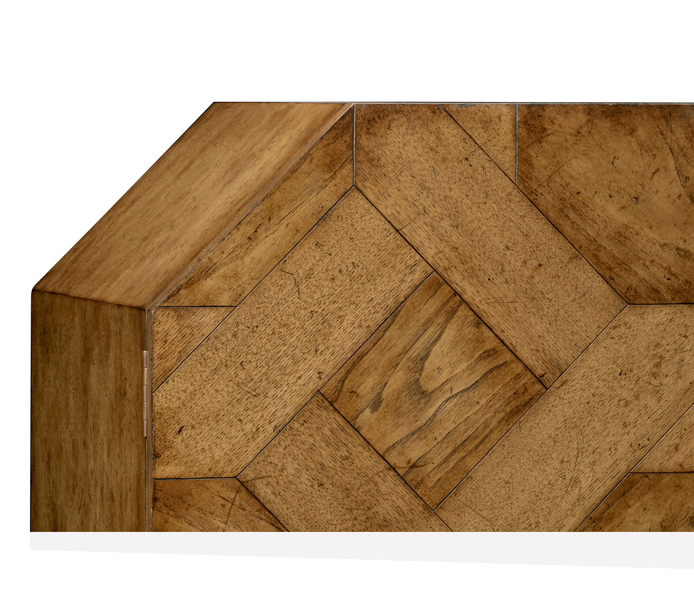 Geometric Light Brown Chestnut Drinks Cabinet