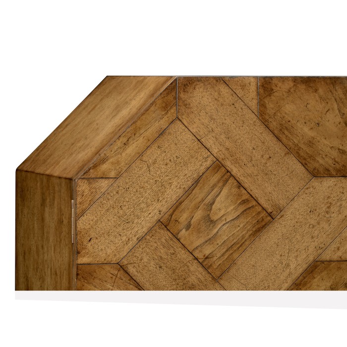 Geometric Light Brown Chestnut Drinks Cabinet