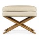 Rectangular Light Brown Chestnut Stool