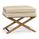 Rectangular Light Brown Chestnut Stool