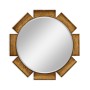 Round Porthole Light Brown Chestnut Mirror