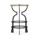 Round Limed Chestnut & Iron Wine Table