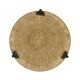 Round Limed Chestnut & Iron Wine Table