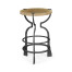 Round Limed Chestnut & Iron Wine Table