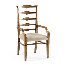 Pompano Ladderback Accent Arm Chair