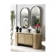 Dark Brass Oval Mirror
