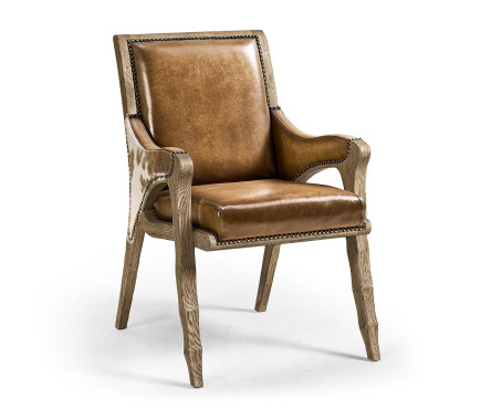 Echo Canyon Leather & Hide Arm Chair