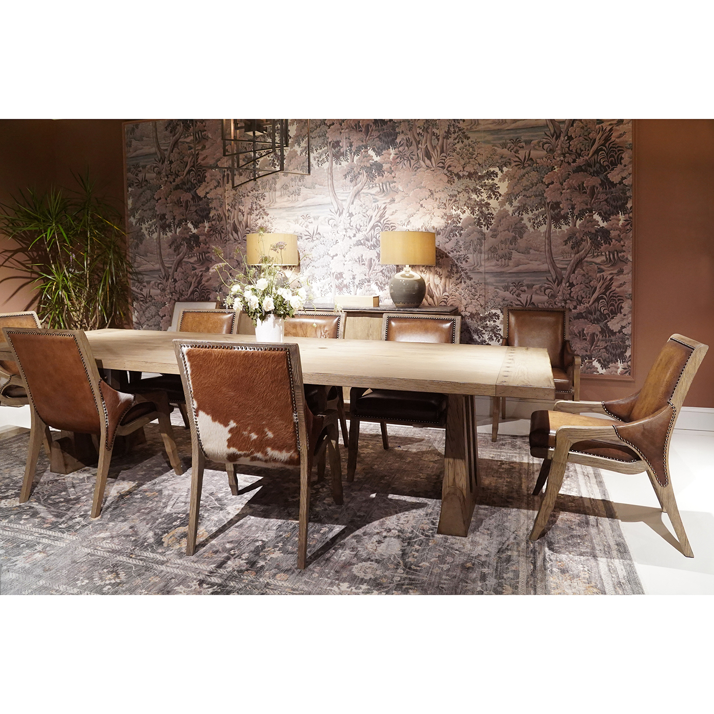 Echo Canyon Leather & Hide Side Chair