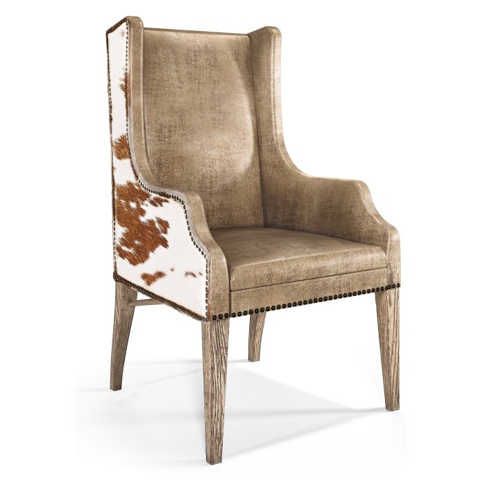 Sagehill Leather & Hide Dining Wing Chair