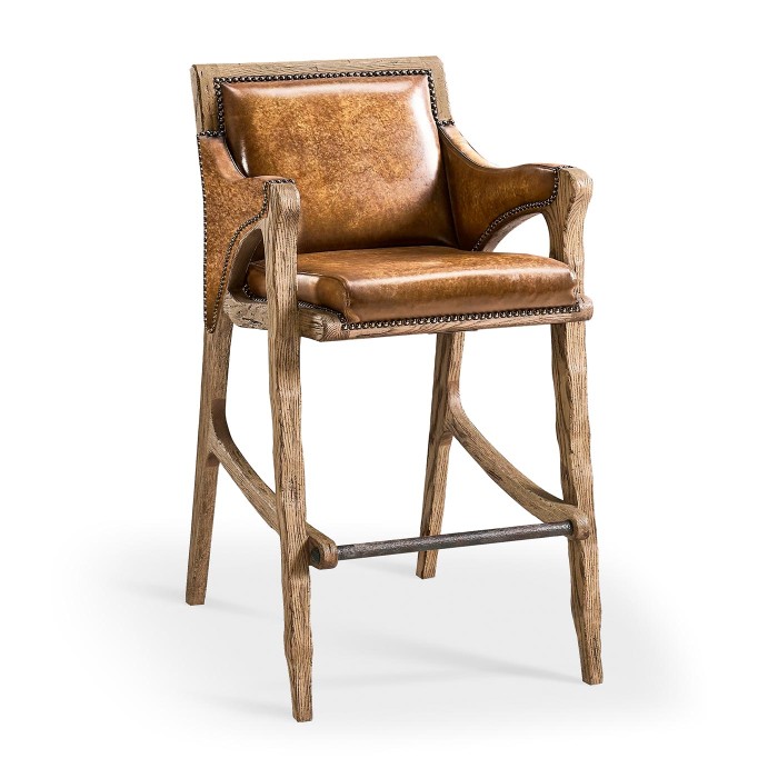 Echo Canyon Leather Bar Stool