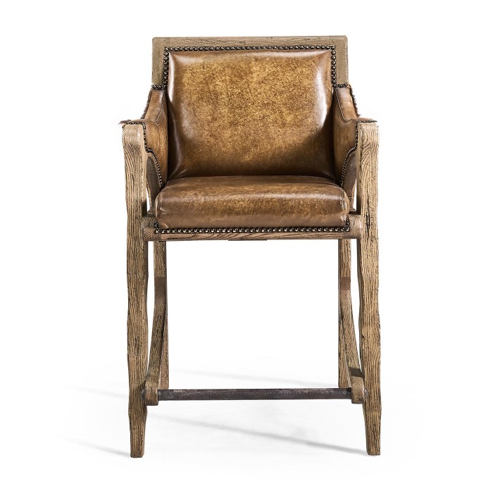 Echo Canyon Leather & Hide Counter Stool