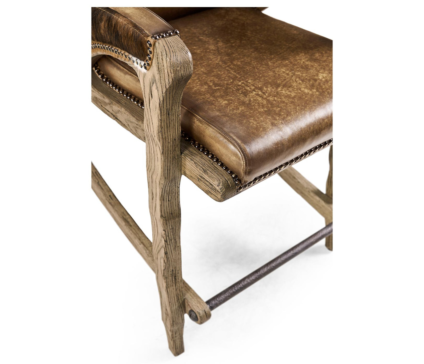 Echo Canyon Leather & Hide Counter Stool