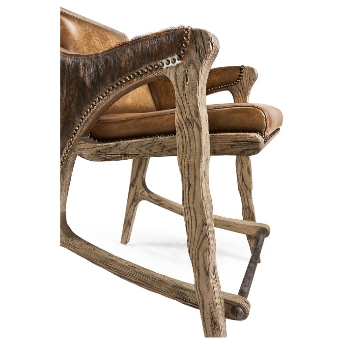 Echo Canyon Leather & Hide Counter Stool