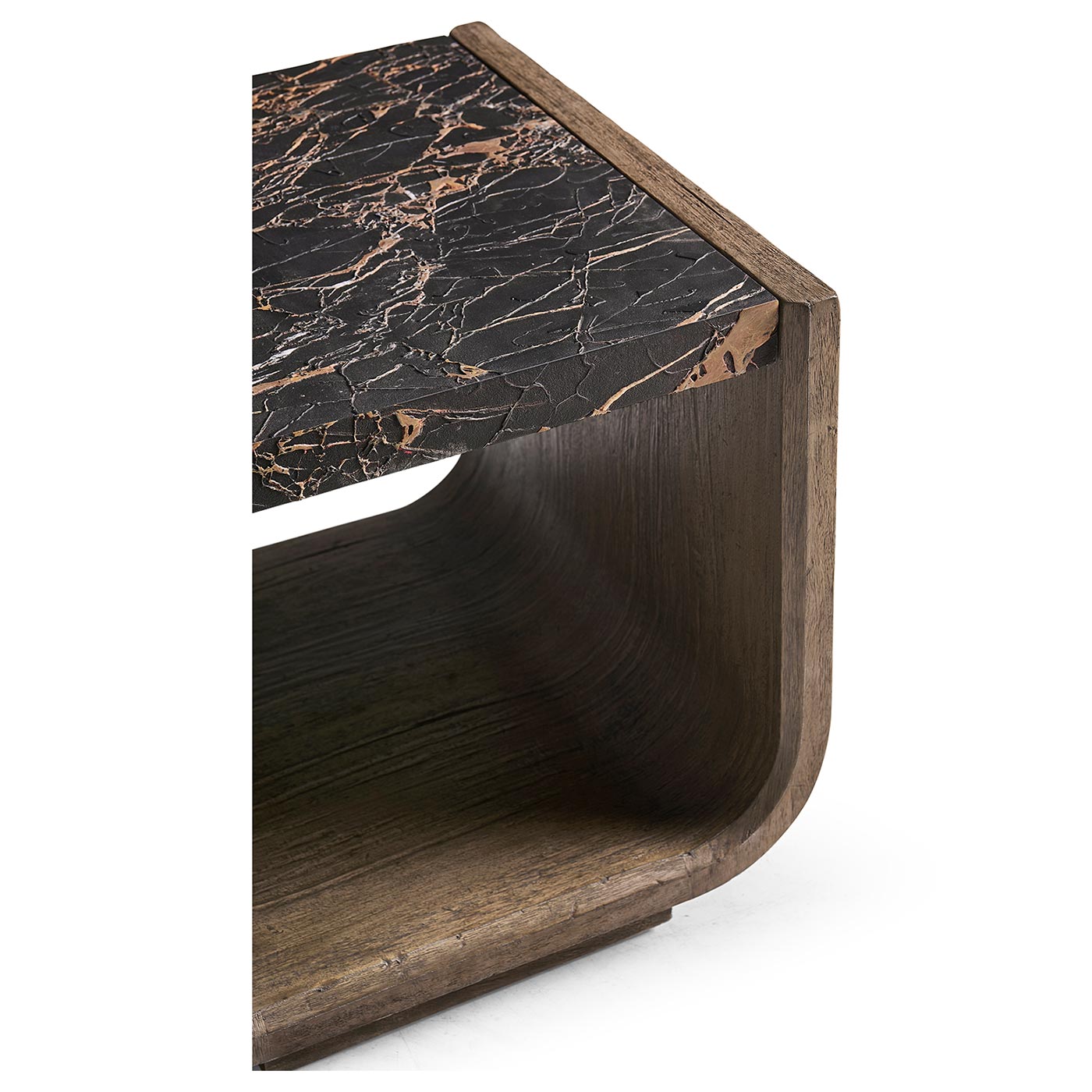 Stone Ridge Marble Side Table Dark