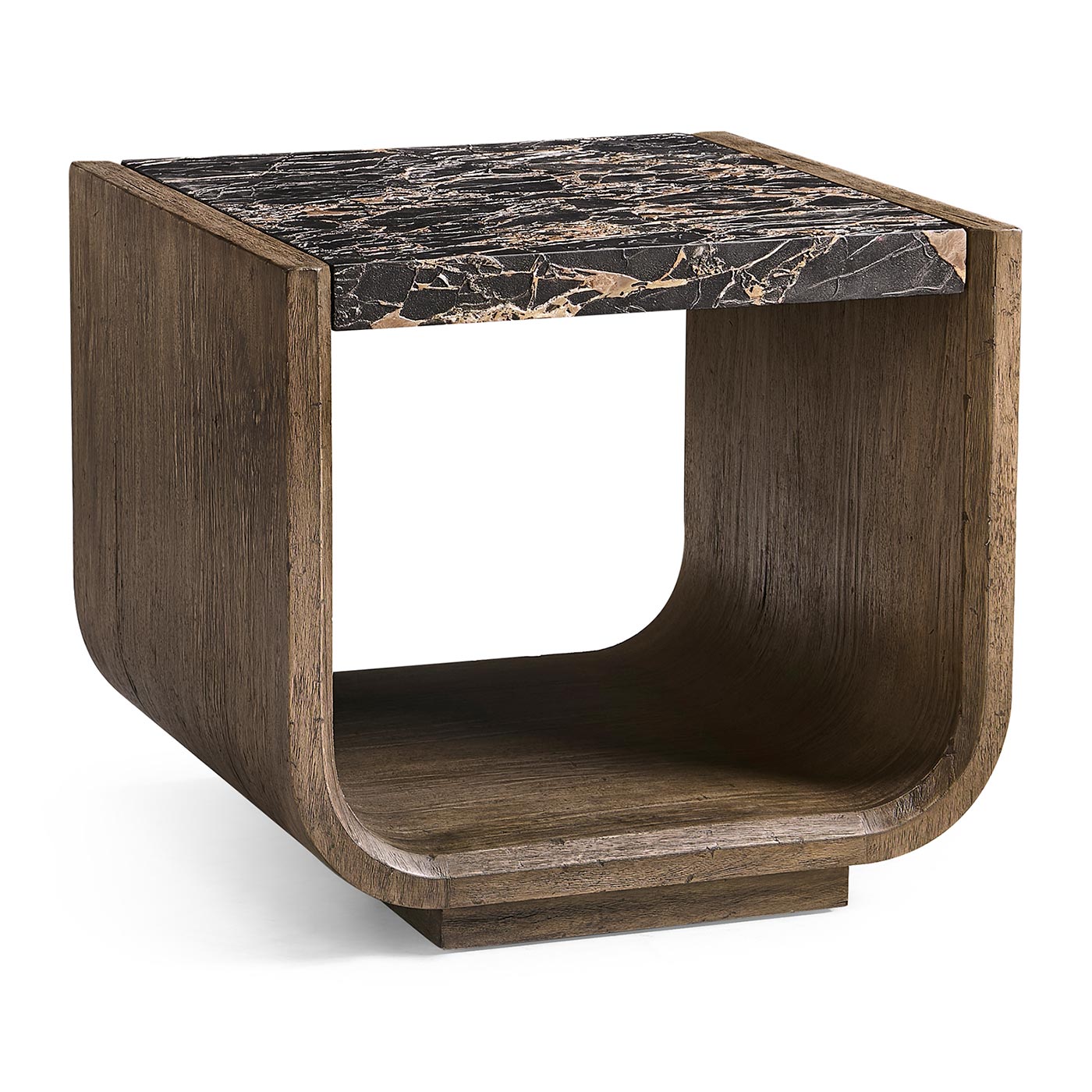 Stone Ridge Marble Side Table Dark