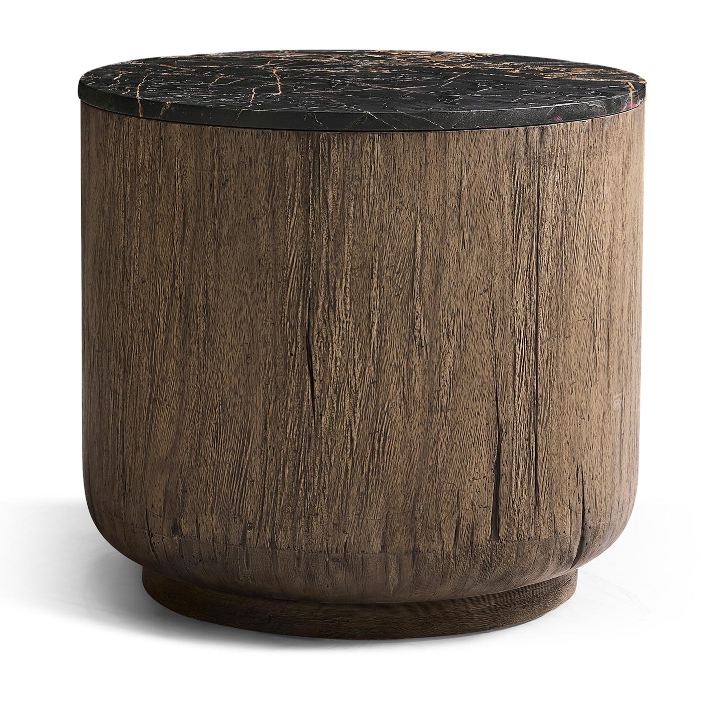 Stone Ridge Marble Round Side Table Dark
