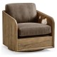 Stone Ridge Leather & Hide Swivel Occasional Chair Light