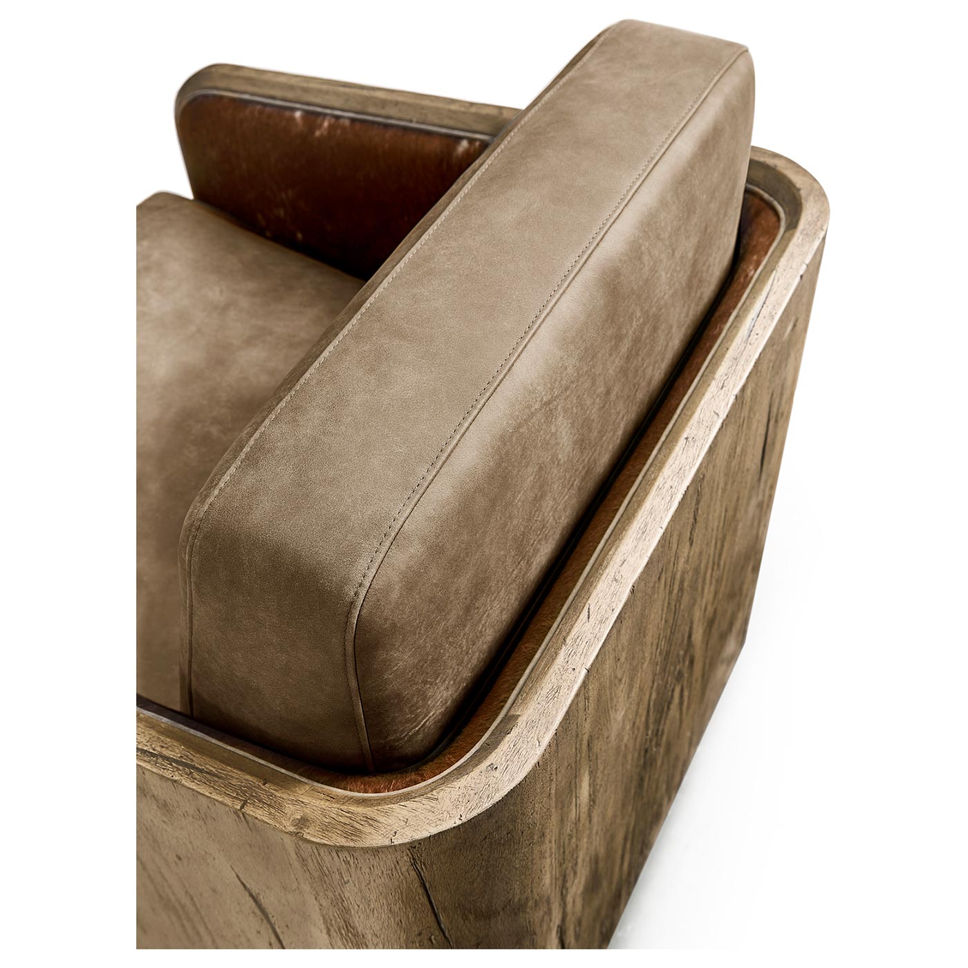 Stone Ridge Leather & Hide Swivel Occasional Chair Light