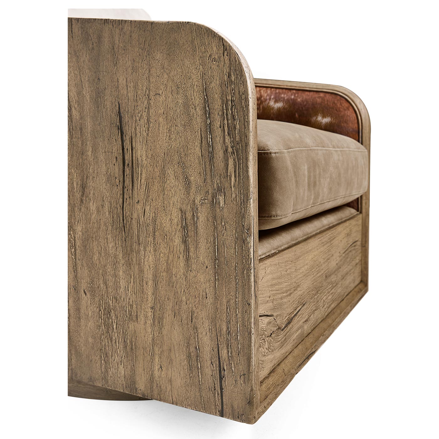 Stone Ridge Leather & Hide Swivel Occasional Chair Light