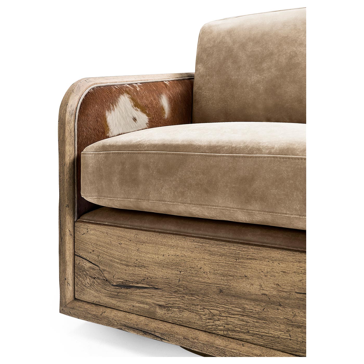 Stone Ridge Leather & Hide Swivel Occasional Chair Light