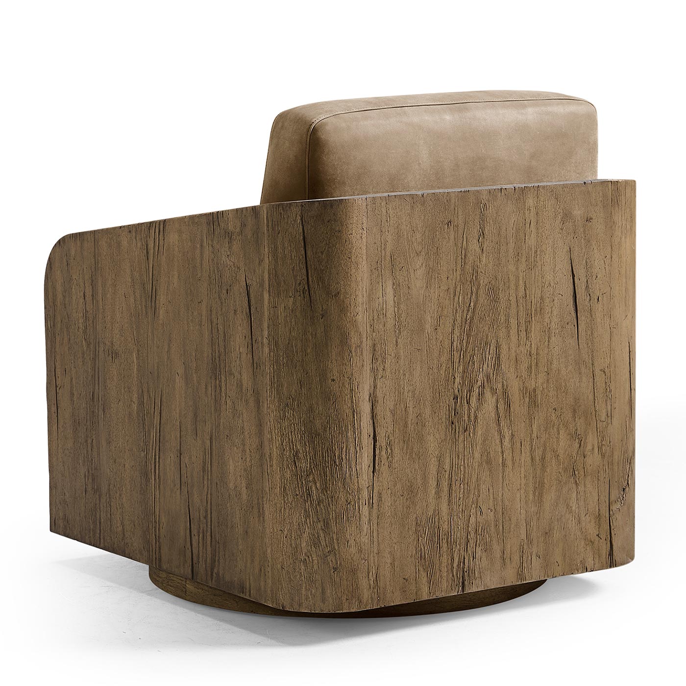 Stone Ridge Leather & Hide Swivel Occasional Chair Light