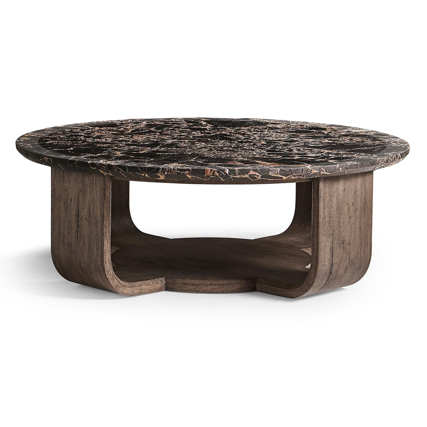 Stone Ridge Round Marble Cocktail Table Dark