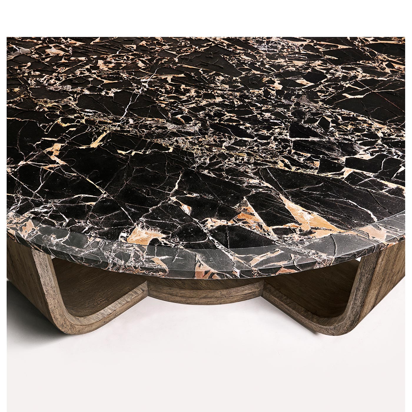 Stone Ridge Round Marble Cocktail Table Dark