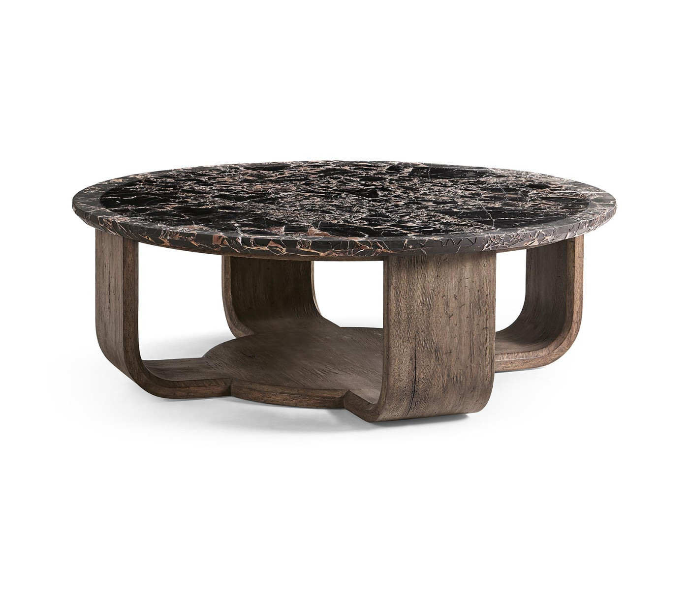 Stone Ridge Round Marble Cocktail Table Dark