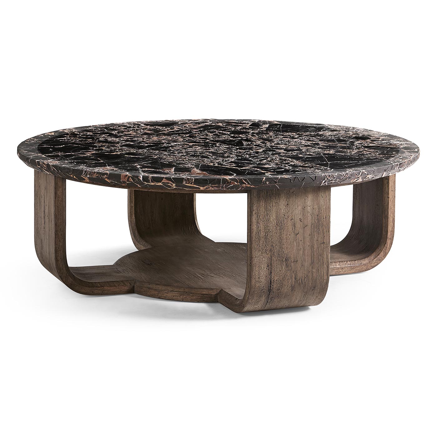 Stone Ridge Round Marble Cocktail Table Dark