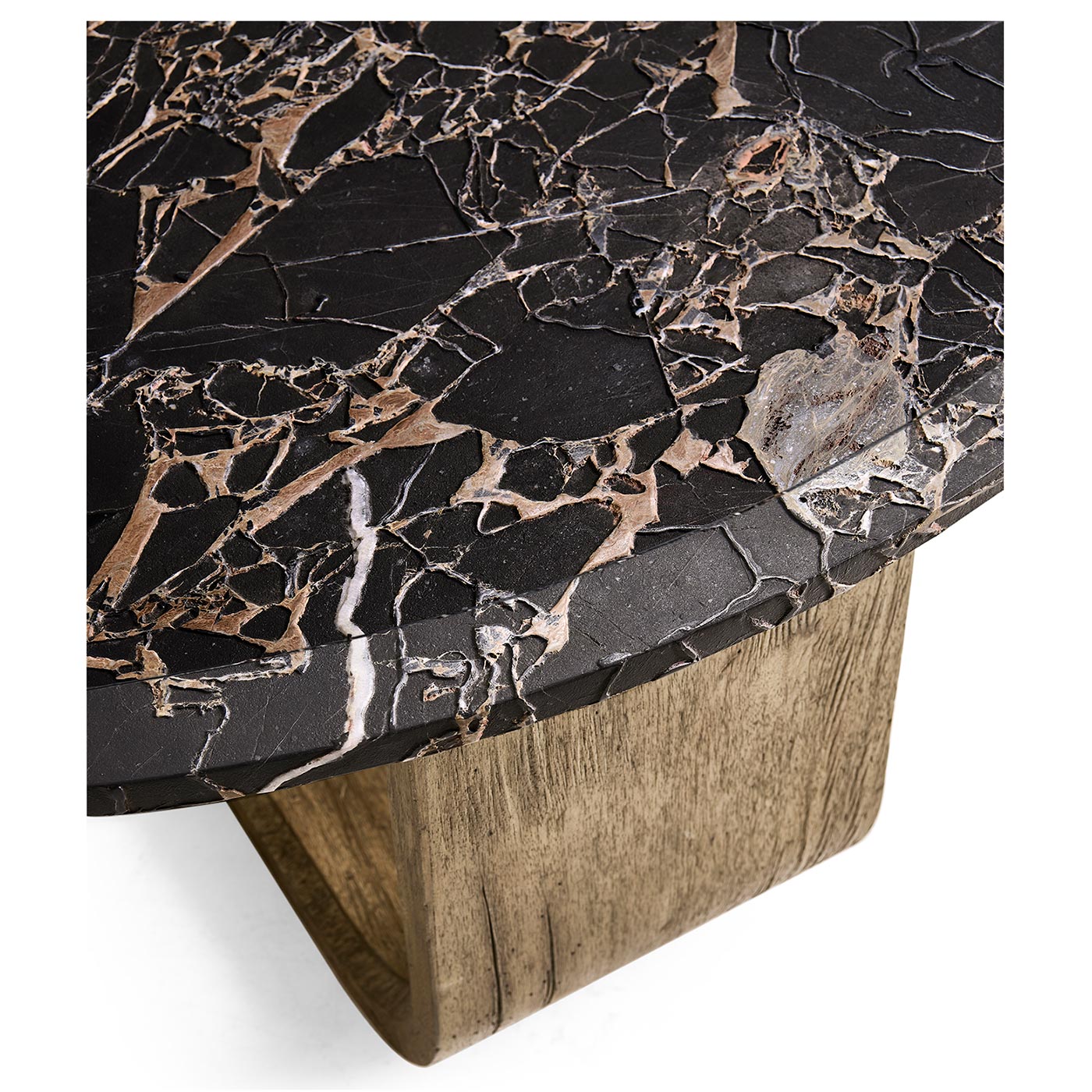 Stone Ridge Round Marble Cocktail Table Light