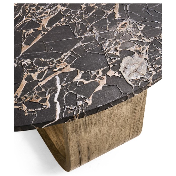 Stone Ridge Round Marble Cocktail Table Light