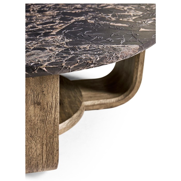 Stone Ridge Round Marble Cocktail Table Light