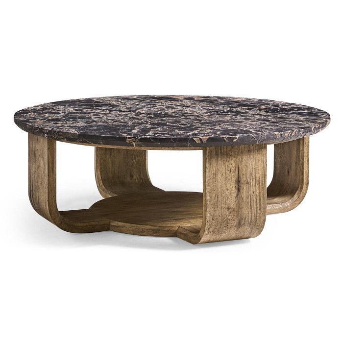 Stone Ridge Round Marble Cocktail Table Light