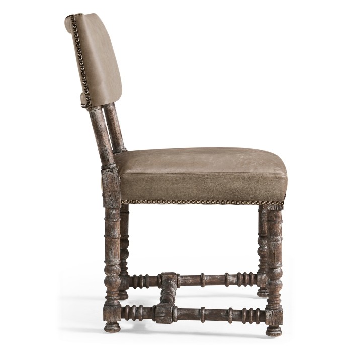 Caldera Oscura Leather Side Chair