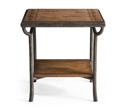 Forge Iron Square End Table