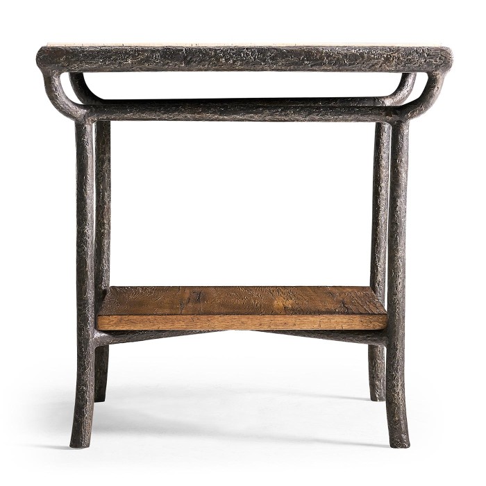 Forge Iron Square End Table