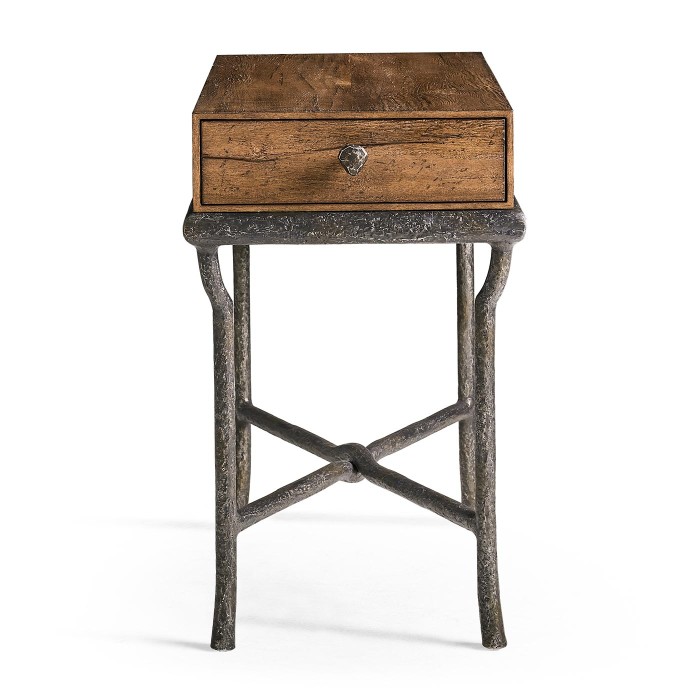 Forge Iron Storage Side Table