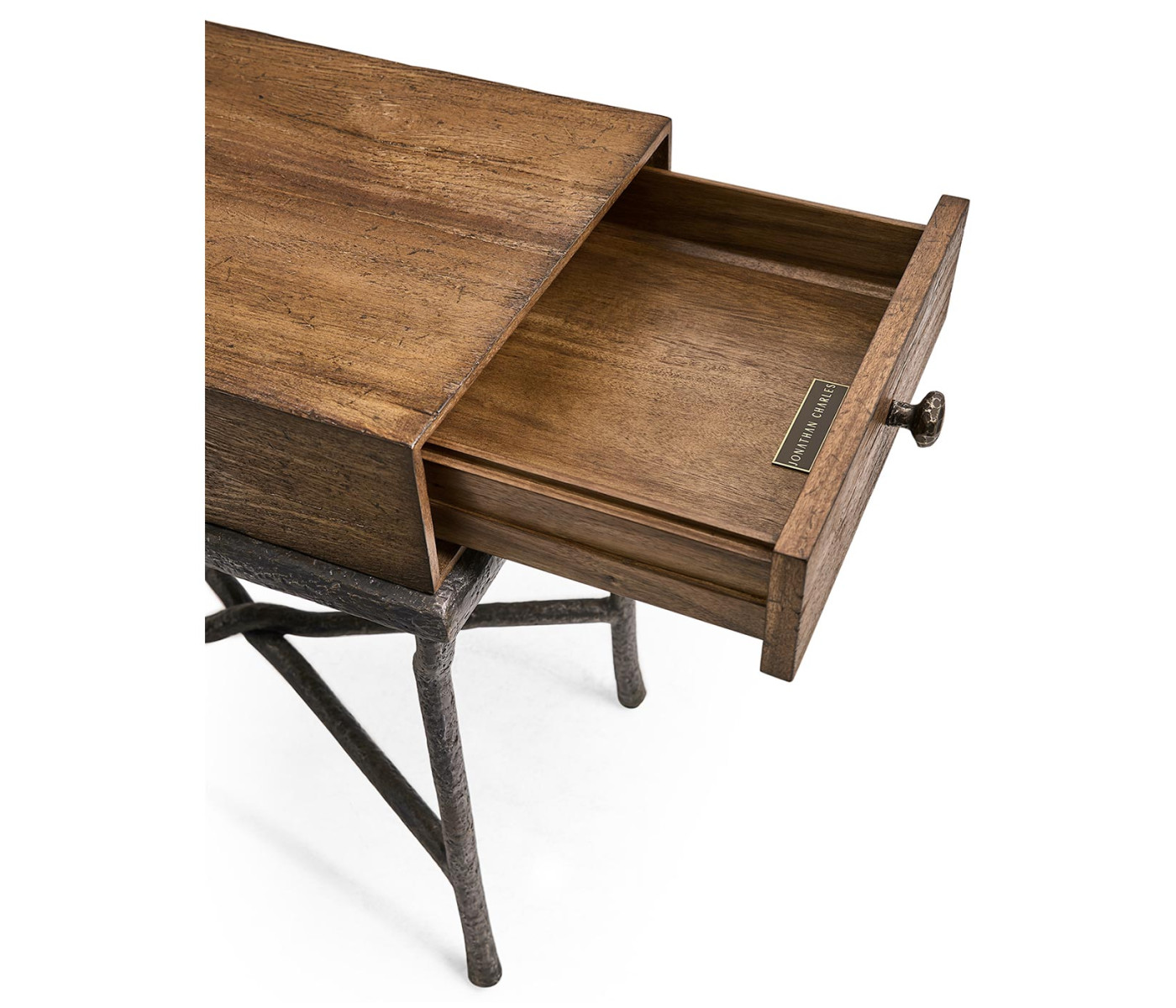 Forge Iron Storage Side Table