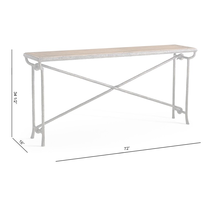 Forge Iron Console Table