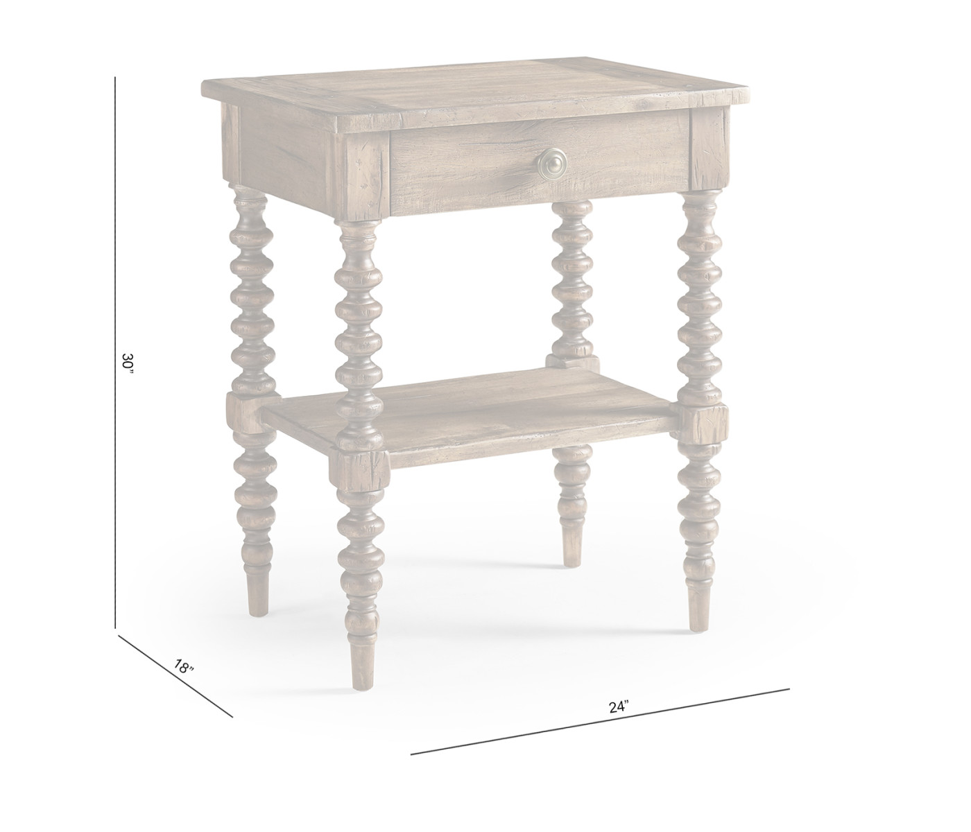 Tamarisk Narrow Nightstand