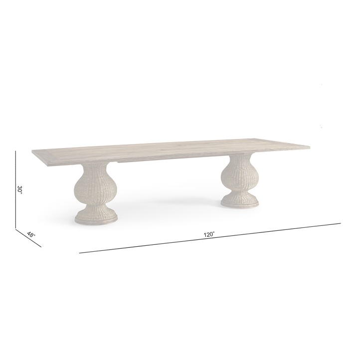 Palm Court Rattan Dining Table 120